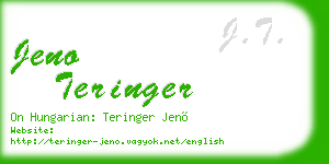 jeno teringer business card